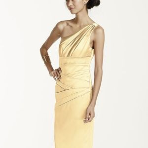 Stretch Satin Evening Dress